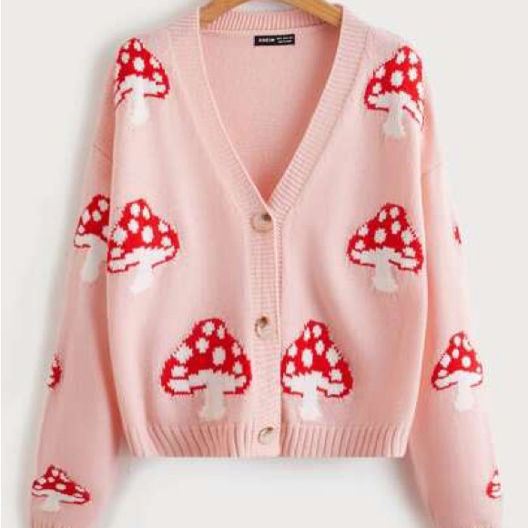 Sold! Mushroom cardigan Sz.S - Picture 2 of 6